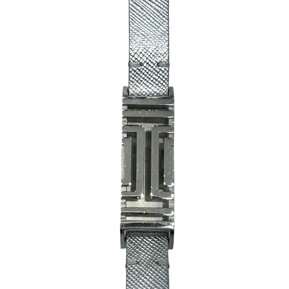 TORY BURCH SILVER CASE & SILVER LEATHER STRAP FITBIT BRACELET - Picture 7 of 14